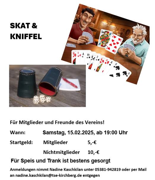 Skat und Kniffel am 15.02.25...